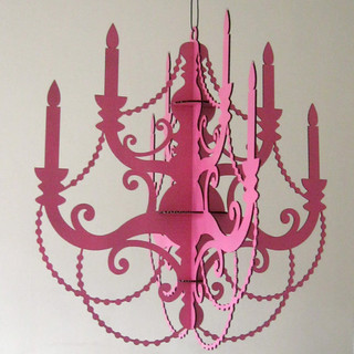 Pink Chandelier Wallpaper