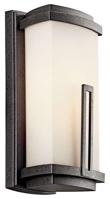 Kichler Lighting 49110AVIFL Leeds Contemporary Outdoor Wall Light - Small - Contemporary ...