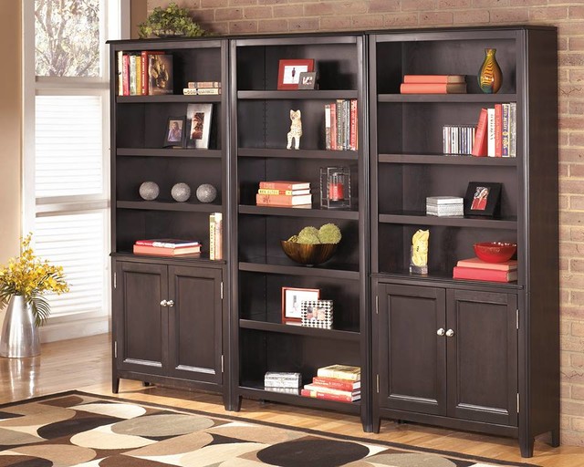 Carlyle Large Door Bookcase Contemporary Bookcases other metro