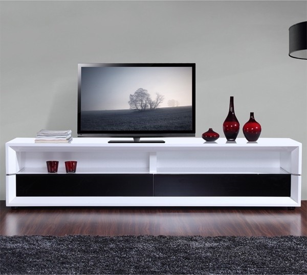BModern Executive TV Console in White Traditional Entertainment