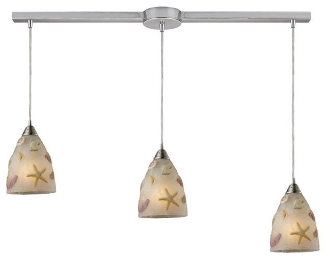 Elk Seashore Nickel 3Light Linear Pendant 20000/3L Beach Style
