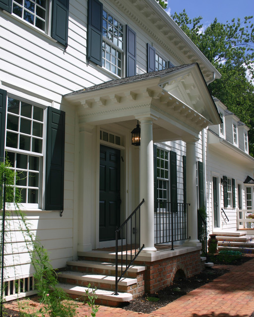 Williamsburg Colonial: Front Porch - traditional - exterior ...