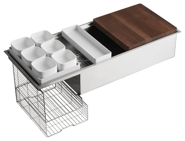 Kohler Stages 45-inch Stainless Steel Kitchen Sink - Contemporary ...