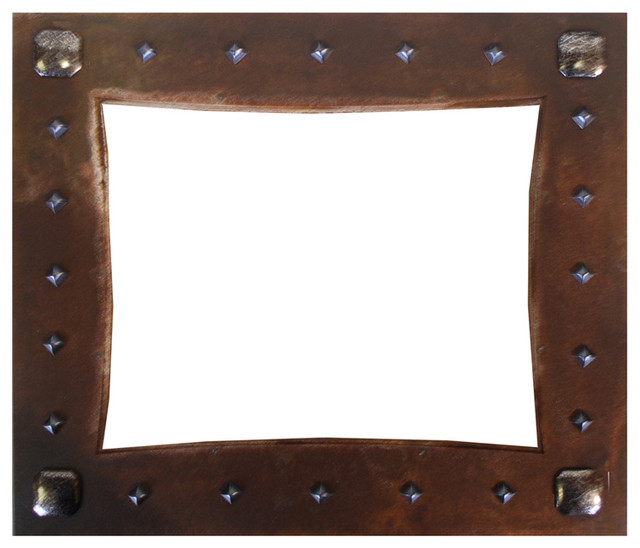 Rustic Nail Head Embellished Iron Picture Frame, 8x10 Rustic