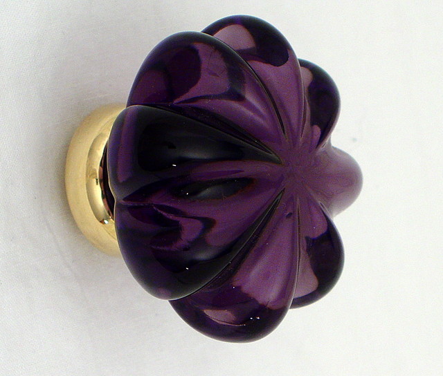 purple glass handles