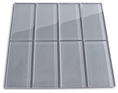 Ice Glass Subway Tile modern-tile