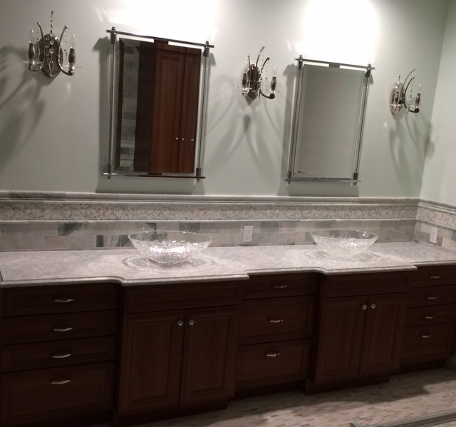 Thermofoil Vanity with Cambria Montgomery countertop Traditional