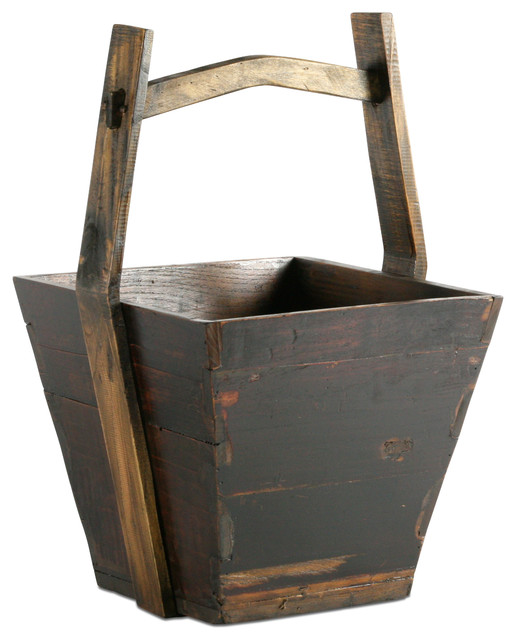Vintage Wooden Bucket Baskets chicago by Belle and June