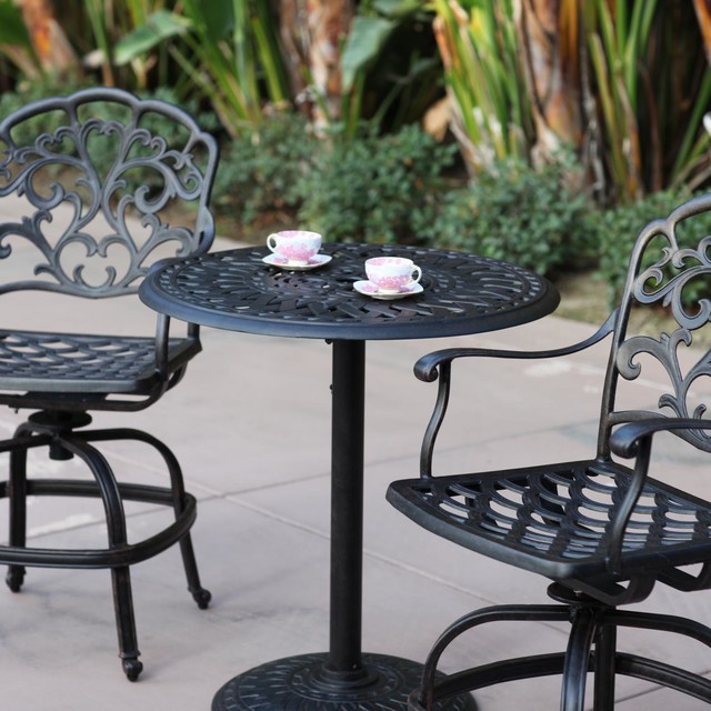 Darlee Catalina 2Person Cast Aluminum Patio Counter Height Bar Set