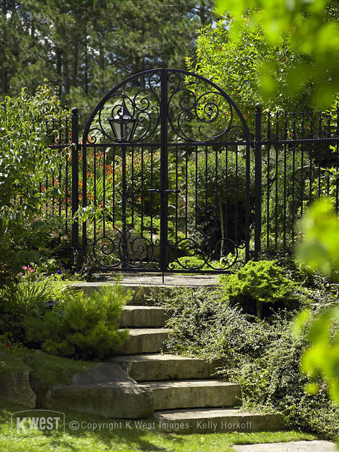 Wrought Iron Garden Gate - traditional - landscape - toronto - by ...