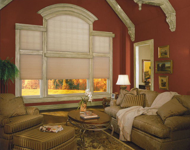 Palladian style windows with decorative molding Traditional