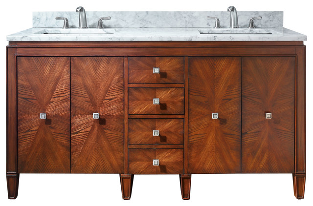Brentwood 61 in. Double Vanity Combo  Contemporary 