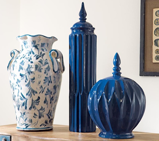 Navy Jars Modern Vases