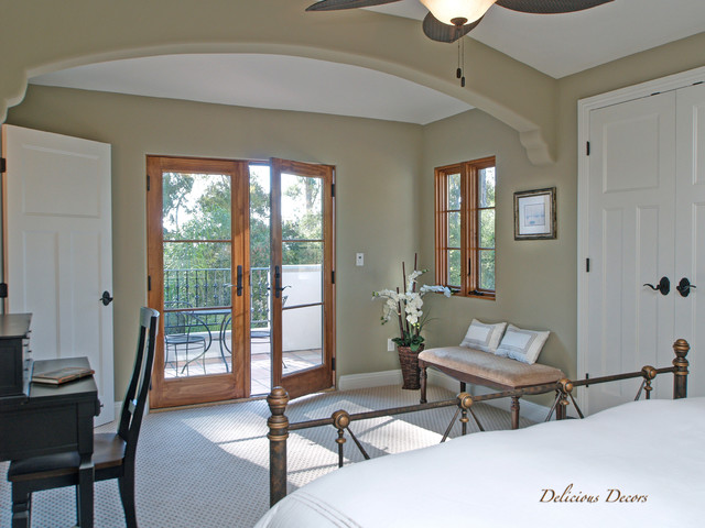 High Road, Montecito mediterranean bedroom