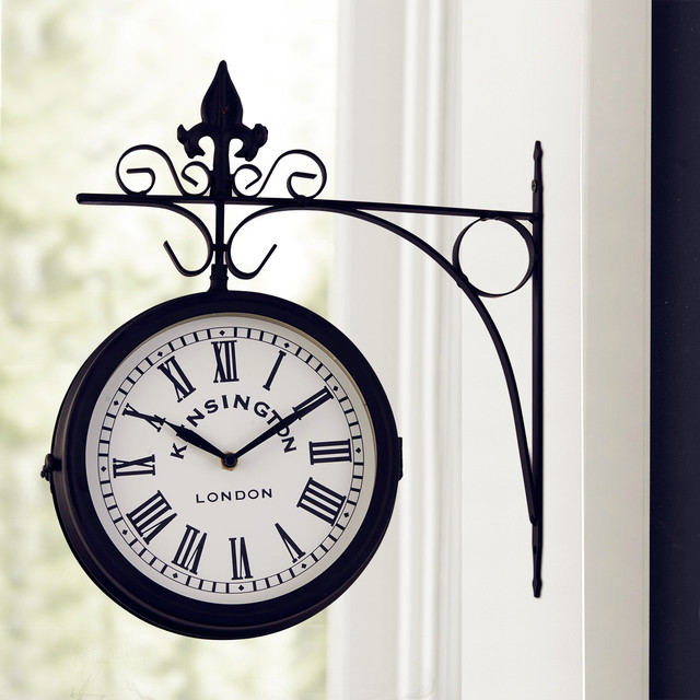 Minismall Two Sided Decorative Romaji Wall Hanging Clock Traditional