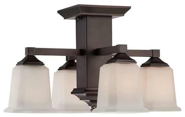 Quoizel Lighting QF1213SHO Semi-Flush Mount Ceiling Light In Harbor Bronze - Transitional ...