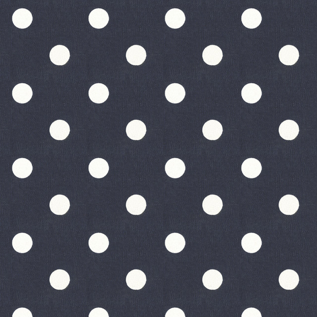 navy and white polka dot
