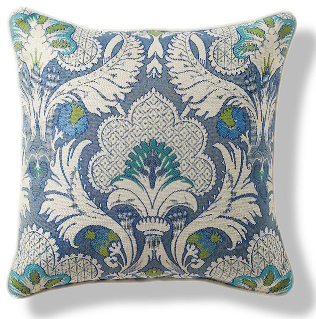 Morocco Garden Wave Outdoor Pillow - Traditional - Outdoor Cushions And Pillows - by FRONTGATE