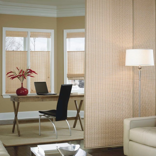 Bali Sliding Panels Natural Shade Fabrics Contemporary Vertical Blinds Other Metro By