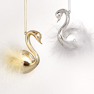 swan ornament set eclectic christmas ornaments by swan ornament set eclectic christmas ornaments by
