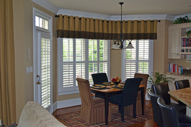 Shutters with curtains