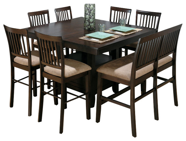 Jofran Baker 8 Piece Counter Height Set w/ Bench ...