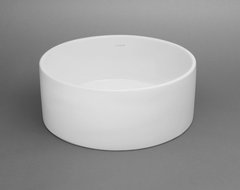 RonBow 200008-WH White 15-3/4" Round Ceramic Vessel Sink Less contemporary-bathroom-sinks