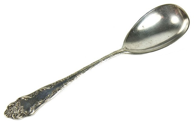 Spoon  utensils  stamped by  Traditional Utensils  Serving Serving   Lavish Shoestring  serving