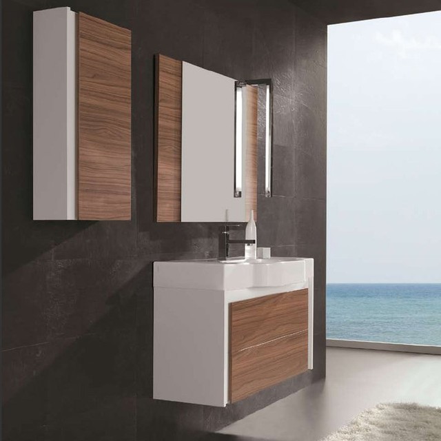 Lu 2 Bathroom Vanity wood grain  Modern  Bathroom 