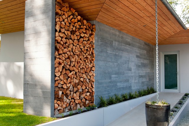  -Cast Insulated Concrete Panel Passive Solar Home contemporary-entry