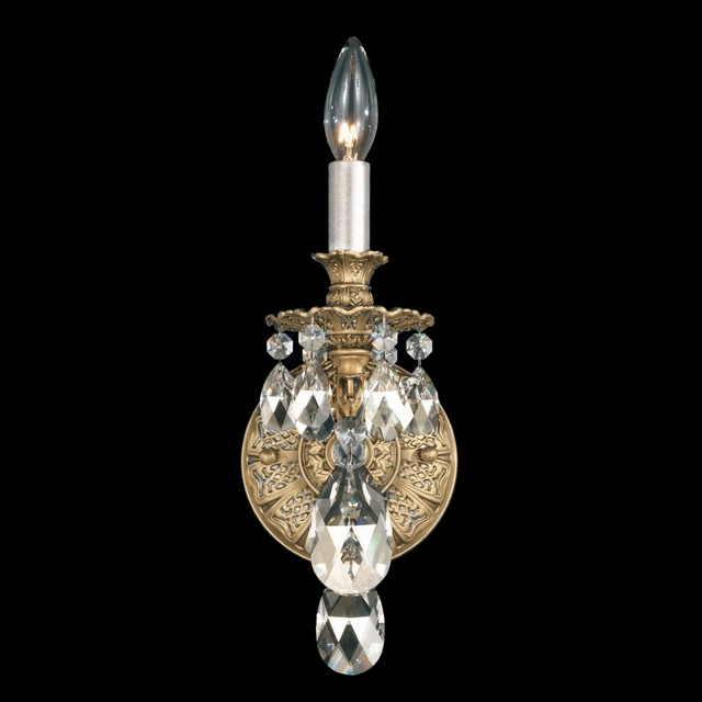 Milano Provincial Gold Single Wall Sconce - Traditional - Wall Sconces