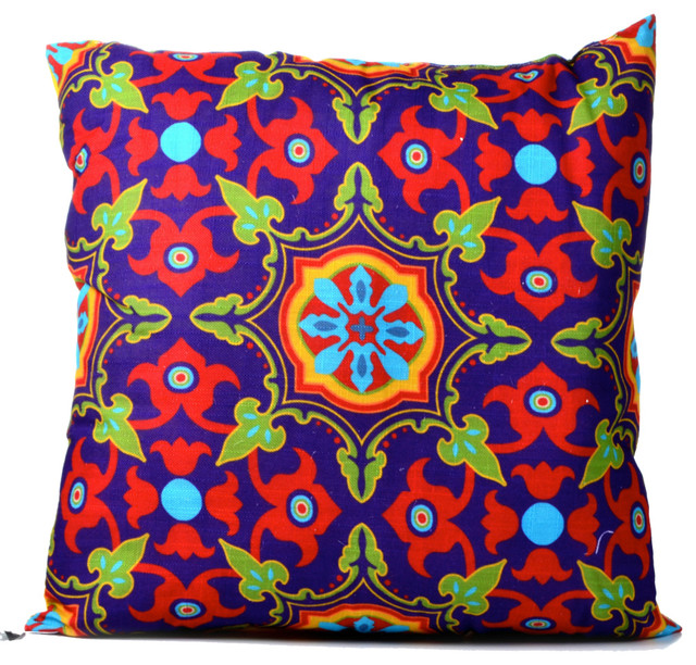 Concepts Life Decorative Throw Pillow Moroccan Medallion Purple - Eclectic - Decorative Pillows ...