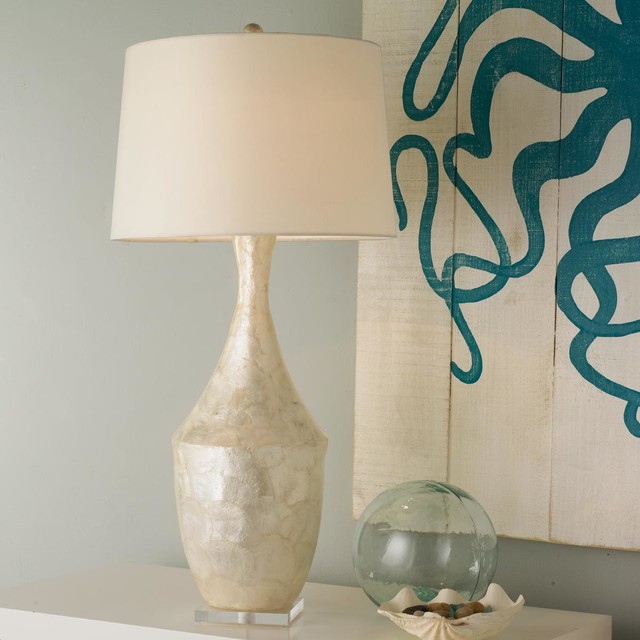 Capiz Shell Vase Table Lamp - Lamp Shades - by Shades of Light