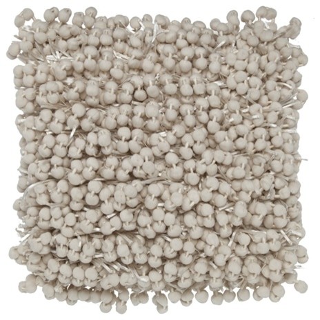 All Over Ivory Pom Pom Pillow - Transitional - Decorative Pillows - by Cloud9 Design