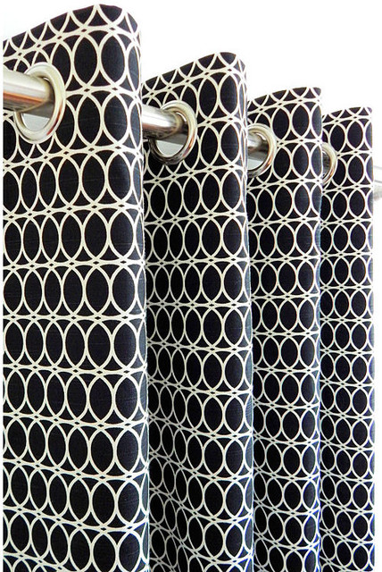 curl up geometric print grommet drape contemporary curl up geometric print grommet drape contemporary