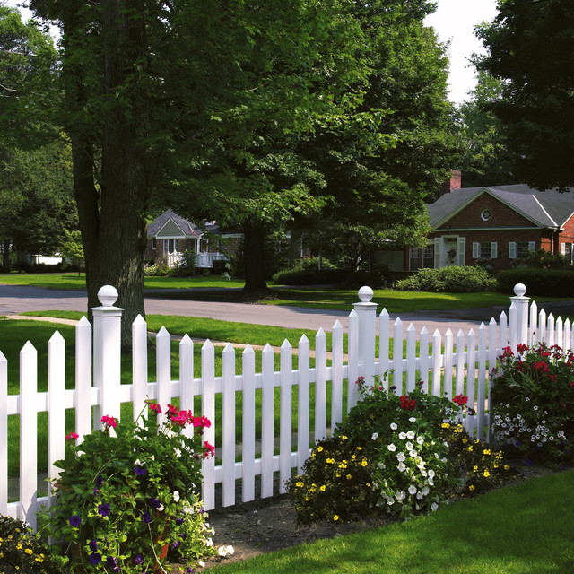 Bufftech Cap Code Traditional Picket Vinyl Fence Contemporary Home