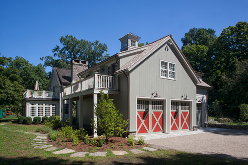 This red garage door is both subtle and stunning.