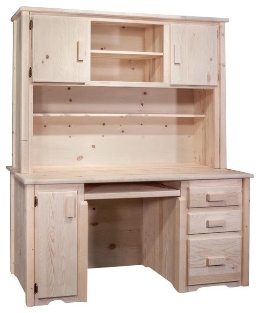 Wooden Desk With Hutch Rustic Desks And Hutches by ShopLadder