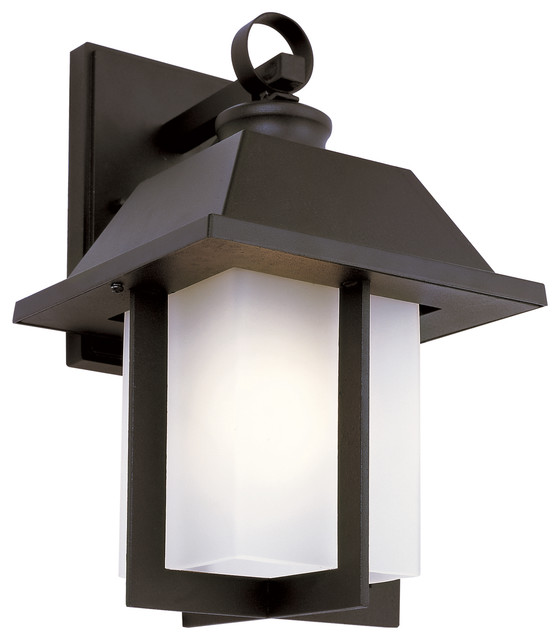 Trans Globe 40111 BK Pagoda Small Black Outdoor Wall Sconce - Transitional - Outdoor Wall Lights ...
