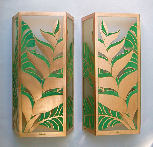 Heliconia Medium Sconces - Tropical - Wall Sconces - hawaii - by Paradise Lights