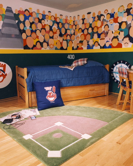 Baseball Theme Bedroom - Traditional - Kids - other metro - by Fine ...