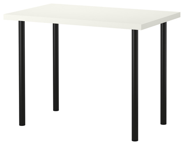 Vika Amon/Vika Adils Table, White/Black Scandinavian Desks And
