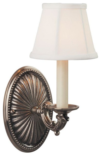 Montecello 1-Light Wall Sconce, Pewter - Traditional - Wall Sconces - by Knobbery Dot Com LLC