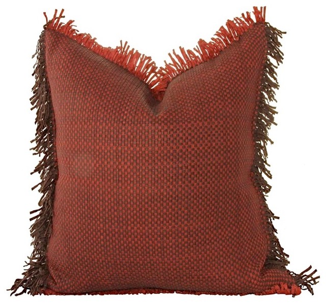 Woven Leather Throw Pillows Contemporary Decorative Pillows los
