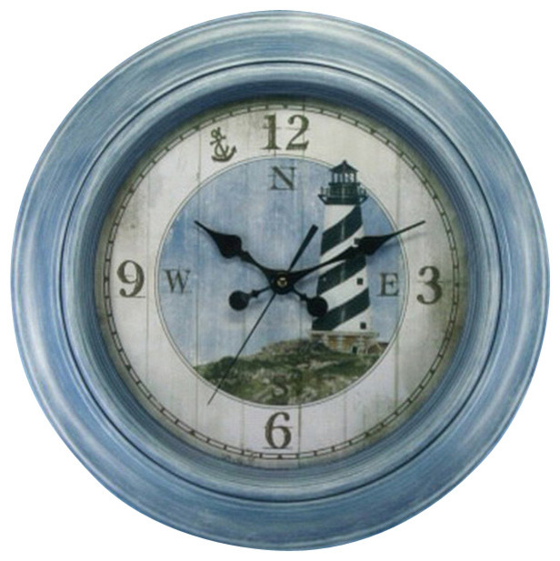 Lighthouse Wall Clock 18" Lighthouse Decoration Clocks by