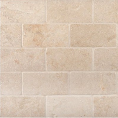 Crema Marfil Tumbled and Honed 3x6\u0026quot; Subway Tile  atlanta  by thebuilderdepot