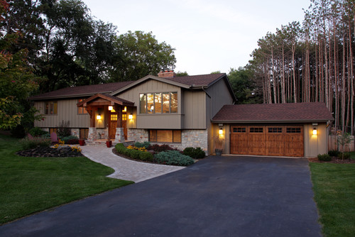 Traditional exterior home and garage door