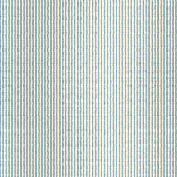 Light Blue Pinstripe Cotton Fabric Traditional Upholstery Fabric