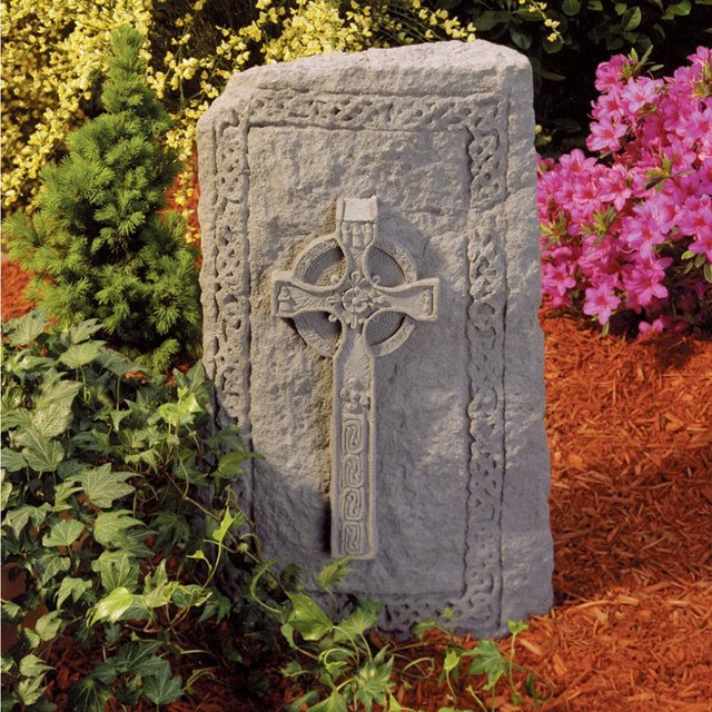 Celtic Cross Garden Stone 24120 Contemporary Garden Statues And