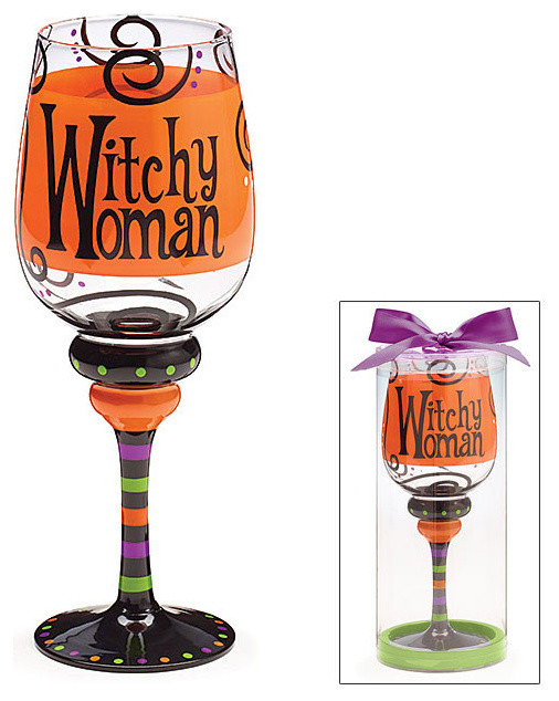 Witchy Woman Halloween Wine Glass Decorative Cup Fun For Any
